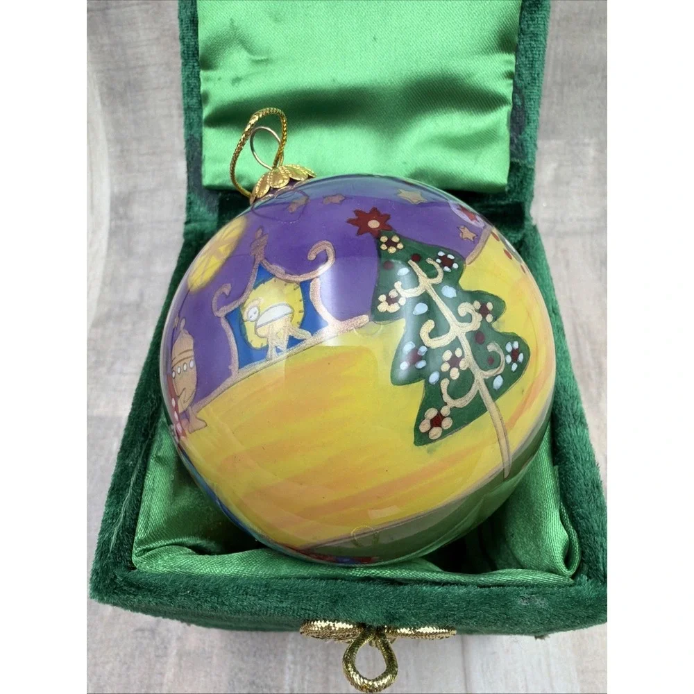 2013 Pier 1 Li Bien‎ Christmas Ornament 3 KINGS WISE MEN Reverse Painted Glass